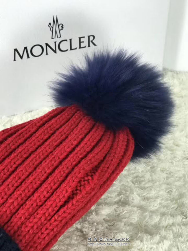 MONCIER蒙口 代購品質 專櫃款 大毛球毛線帽 LLWJ7451